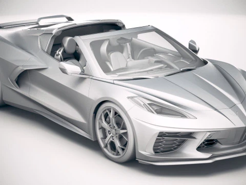 Chevrolet Corvette C8 Stingray 2020 VRAY 3D Model