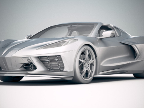 Chevrolet Corvette C8 Stingray 2020 VRAY 3D-Modell