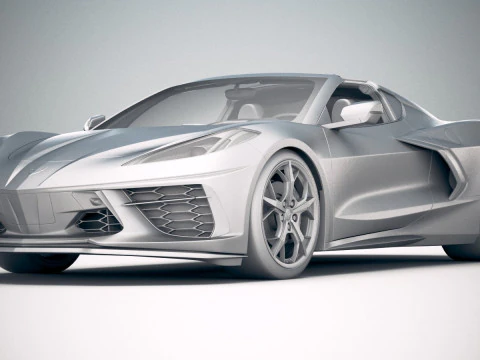 Chevrolet Corvette C8 Stingray 2020 VRAY 3D Model