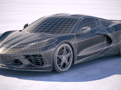 Chevrolet Corvette C8 Stingray 2020 VRAY 3D-Modell