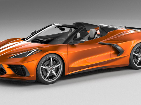 Chevrolet Corvette C8 Stingray Convertible 2020 Model 3D