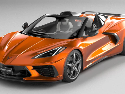 Chevrolet Corvette C8 Stingray Convertible 2020 3D Model