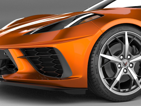 Chevrolet Corvette C8 Stingray Convertible 2020 Modelo 3D