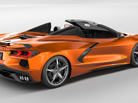 Chevrolet Corvette C8 Stingray Convertible 2020 Modelo 3D