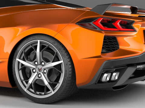 Chevrolet Corvette C8 Stingray Convertible 2020 Modelo 3D