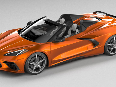 Chevrolet Corvette C8 Stingray Convertible 2020 Modelo 3D