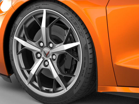 Chevrolet Corvette C8 Stingray Convertible 2020 3D Model
