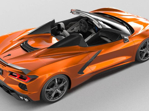 Chevrolet Corvette C8 Stingray Convertible 2020 3D Model
