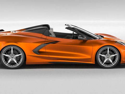 Chevrolet Corvette C8 Stingray Convertible 2020 3D Model