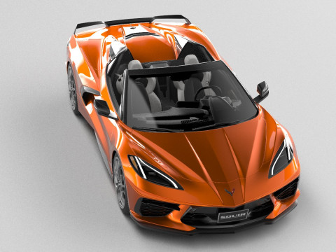 Chevrolet Corvette C8 Stingray Convertible 2020 Modelo 3D