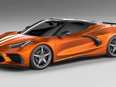 Chevrolet Corvette C8 Stingray Convertible 2020 Modelo 3D