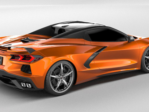 Chevrolet Corvette C8 Stingray Convertible 2020 Modelo 3D