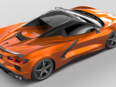 Chevrolet Corvette C8 Stingray Convertible 2020 Modelo 3D