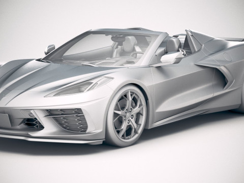 Chevrolet Corvette C8 Stingray Convertible 2020 Modelo 3D
