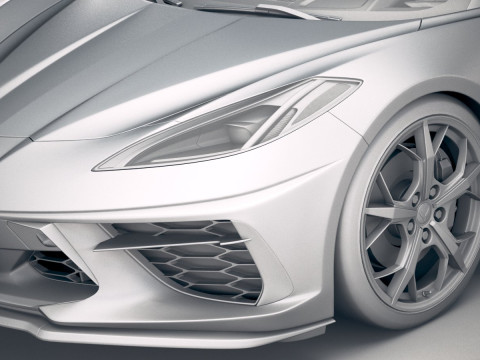 Chevrolet Corvette C8 Stingray Convertible 2020 Modelo 3D