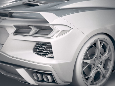 Chevrolet Corvette C8 Stingray Convertible 2020 Modelo 3D
