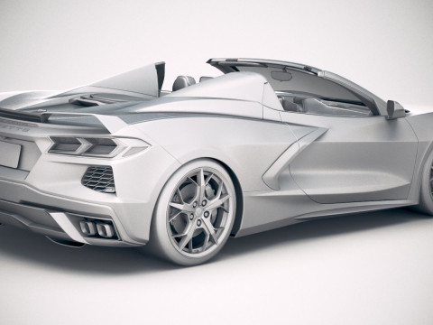Chevrolet Corvette C8 Stingray Convertible 2020 Modelo 3D