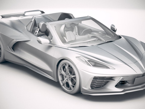 Chevrolet Corvette C8 Stingray Convertible 2020 Modelo 3D
