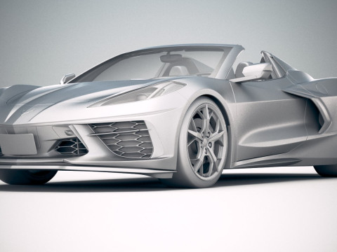 Chevrolet Corvette C8 Stingray Convertible 2020 Modelo 3D