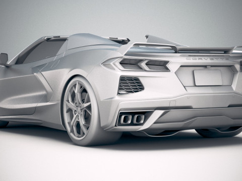 Chevrolet Corvette C8 Stingray Convertible 2020 Modelo 3D