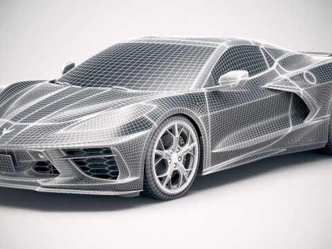 Chevrolet Corvette C8 Stingray Convertible 2020 Modelo 3D