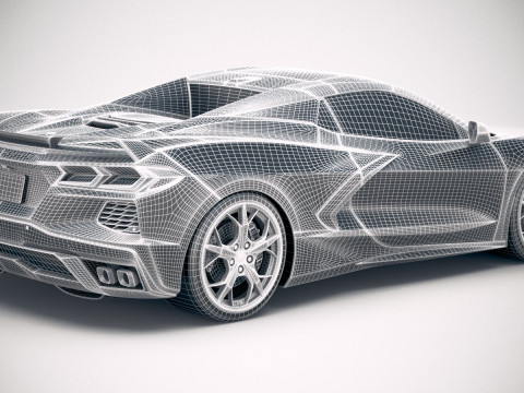 Chevrolet Corvette C8 Stingray Convertible 2020 Modelo 3D