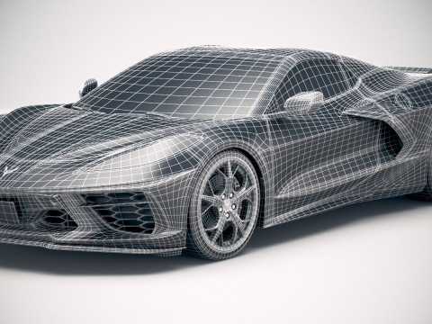 Chevrolet Corvette C8 Stingray Convertible 2020 Modelo 3D