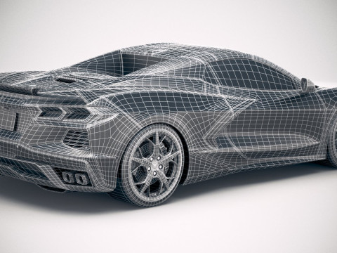 Chevrolet Corvette C8 Stingray Convertible 2020 Modelo 3D