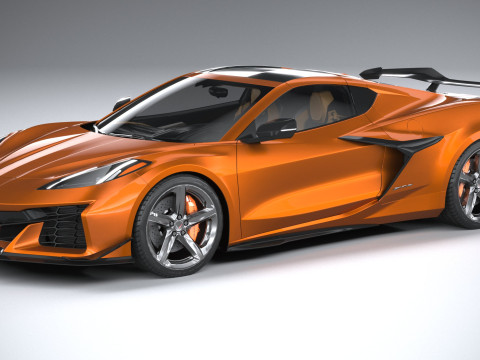 Chevrolet Corvette C8 Z06 2023 lowpoly Model 3D