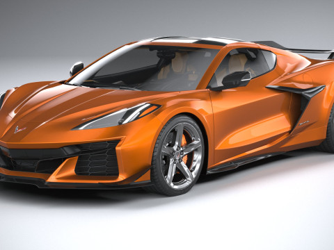 Chevrolet Corvette C8 Z06 2023 lowpoly Modelo 3D