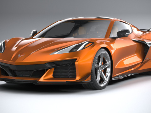 Chevrolet Corvette C8 Z06 2023 lowpoly Modelo 3D