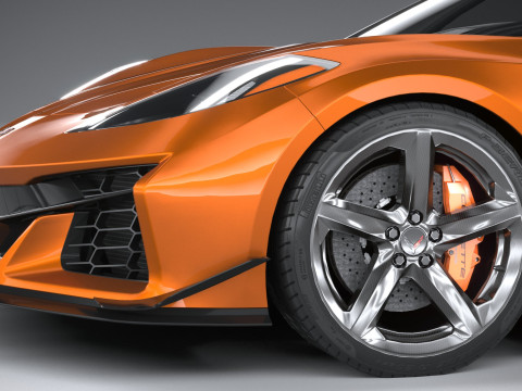 Chevrolet Corvette C8 Z06 2023 lowpoly Modelo 3D
