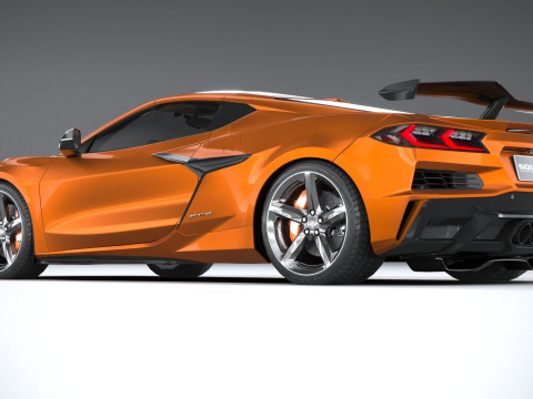 Chevrolet Corvette C8 Z06 2023 lowpoly Modelo 3D