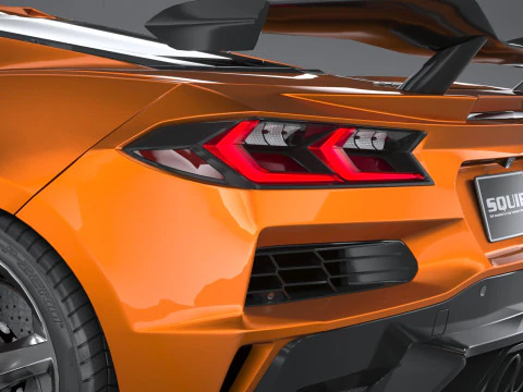 Chevrolet Corvette C8 Z06 2023 lowpoly 3D Model