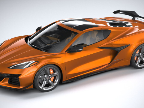 Chevrolet Corvette C8 Z06 2023 lowpoly Modelo 3D