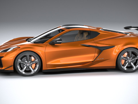 Chevrolet Corvette C8 Z06 2023 lowpoly Modelo 3D