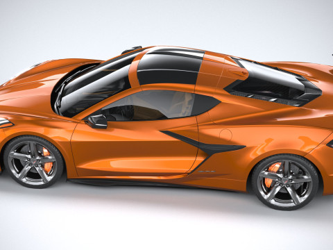 Chevrolet Corvette C8 Z06 2023 lowpoly Modelo 3D