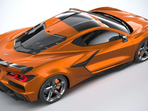 Chevrolet Corvette C8 Z06 2023 lowpoly 3D Model