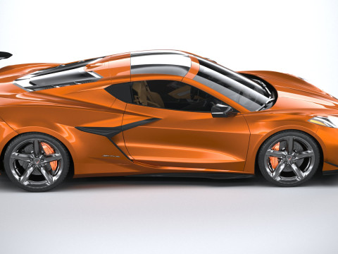 Chevrolet Corvette C8 Z06 2023 lowpoly Modelo 3D
