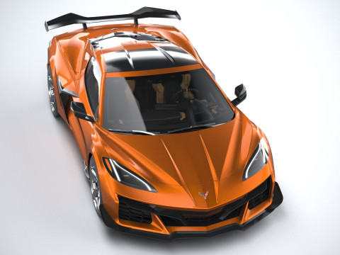Chevrolet Corvette C8 Z06 2023 lowpoly Modelo 3D