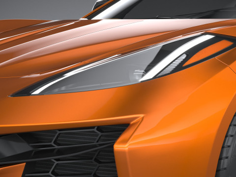 Chevrolet Corvette C8 Z06 2023 lowpoly Modelo 3D