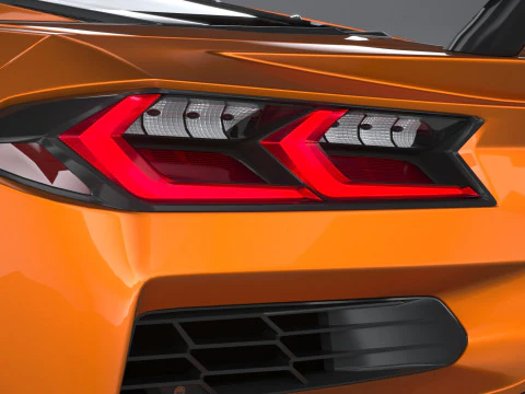 Chevrolet Corvette C8 Z06 2023 lowpoly 3D Model