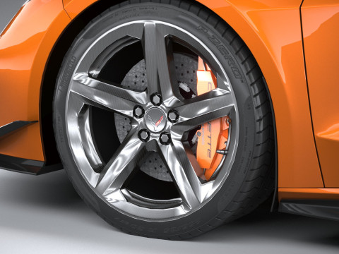 Chevrolet Corvette C8 Z06 2023 lowpoly Modelo 3D