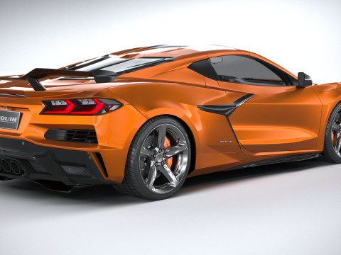 Chevrolet Corvette C8 Z06 2023 lowpoly Modelo 3D