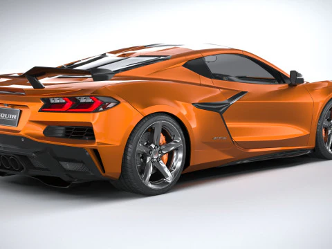 Chevrolet Corvette C8 Z06 2023 lowpoly 3D Model