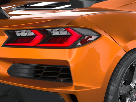 Chevrolet Corvette C8 Z06 2023 lowpoly 3D Model