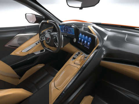 Chevrolet Corvette C8 Z06 2023 lowpoly Modelo 3D