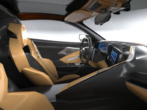 Chevrolet Corvette C8 Z06 2023 lowpoly 3D Model