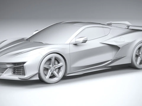 Chevrolet Corvette C8 Z06 2023 lowpoly 3D Model