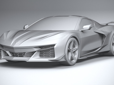 Chevrolet Corvette C8 Z06 2023 lowpoly Modelo 3D